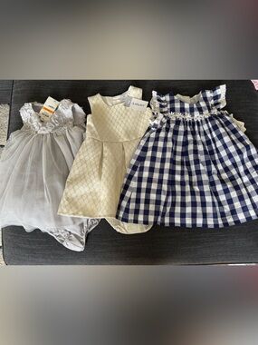 3 NWT baby girl dresses all for $12